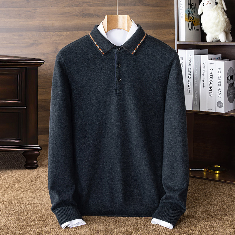 利郎高端100%纯羊绒衫男士秋冬季加厚中老年保暖针织打底衫男毛衣,淘宝优惠券,粉丝福利购,淘宝优惠卷