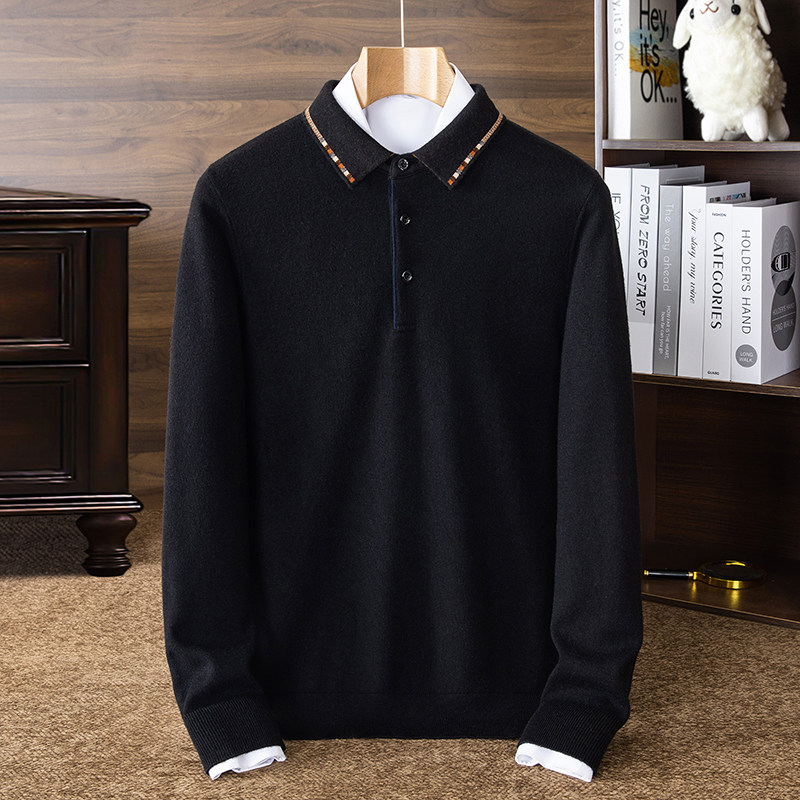 利郎高端100%纯羊绒衫男士秋冬季加厚中老年保暖针织打底衫男毛衣,淘宝优惠券,粉丝福利购,淘宝优惠卷