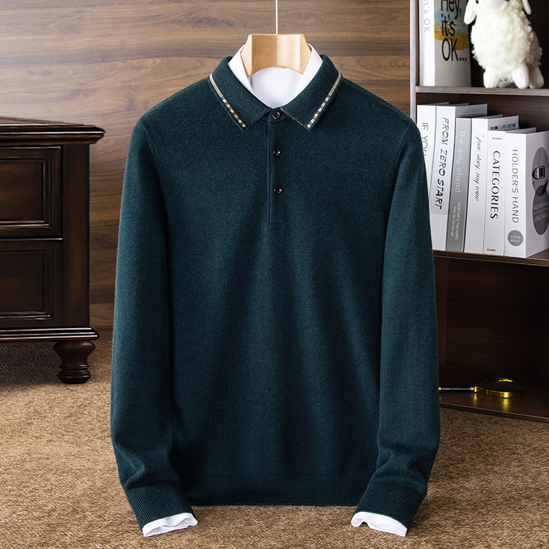 利郎高端100%纯羊绒衫男士秋冬季加厚中老年保暖针织打底衫男毛衣,淘宝优惠券,粉丝福利购,淘宝优惠卷