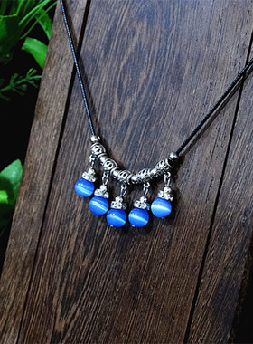 手工原创云南猫眼石金热卖项链