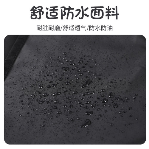 可擦手防水围裙家用厨房简约防油围腰时尚定制logo工作服男女无袖 - 图2