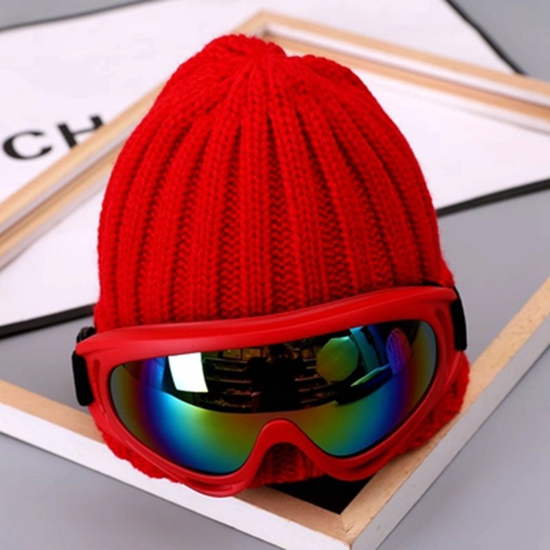 儿童帽子秋冬季男童女童飞行员眼镜帽潮加绒针织帽保暖宝宝滑雪帽,淘宝优惠券,粉丝福利购,淘宝优惠卷
