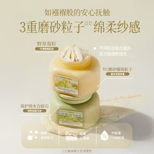 程十安润培roopy果酸身体磨砂膏沐浴露二合一全身去角质死皮香氛 - 图1