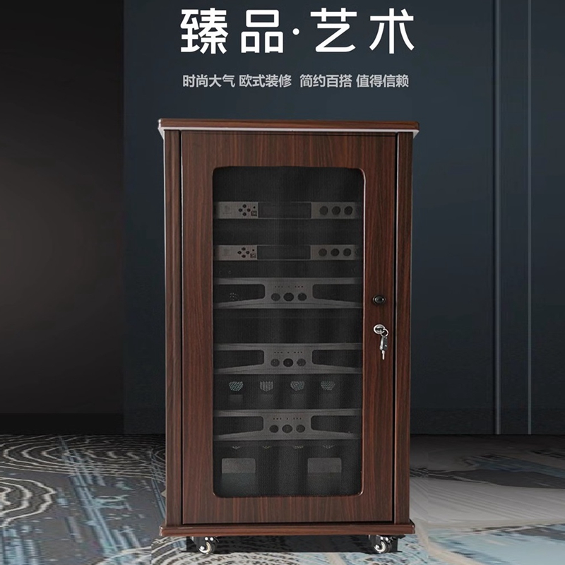 Theater equipment stage audio amplifier cabinet