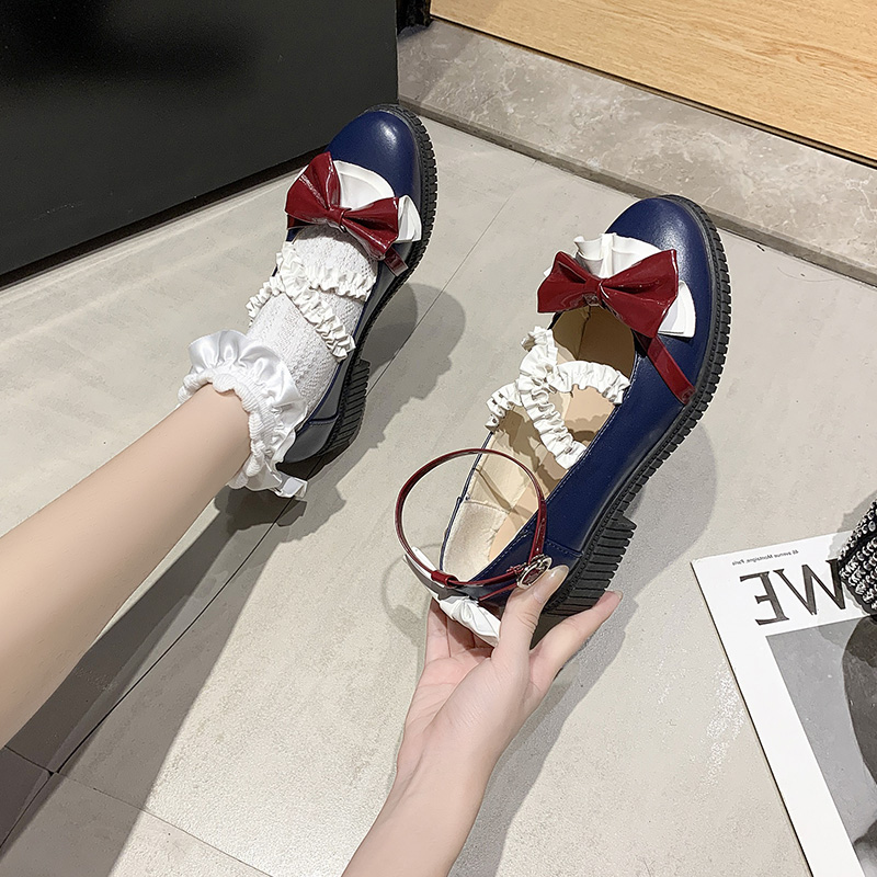 tomu旗舰店白雪姬lolita小皮鞋女洛丽塔软妹学生鞋圆头jk制服鞋蝴蝶结单鞋女1