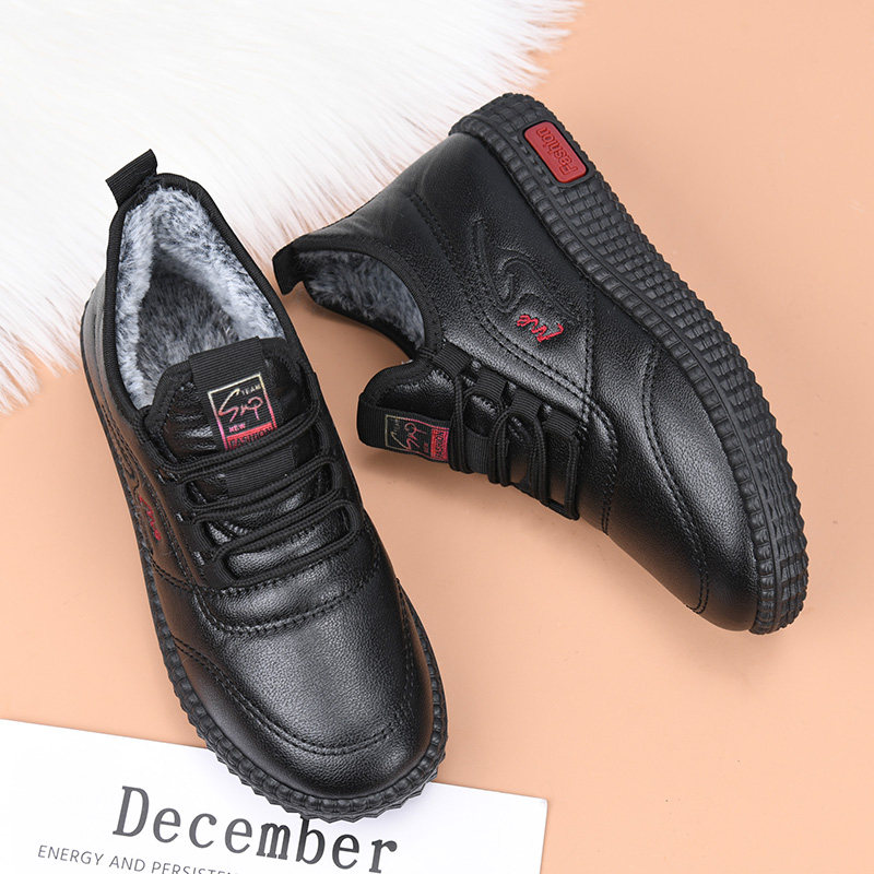 老北京布鞋女鞋棉鞋皮面防水休闲鞋平底防滑软底中老年妈妈鞋,淘宝优惠券,粉丝福利购,淘宝优惠卷