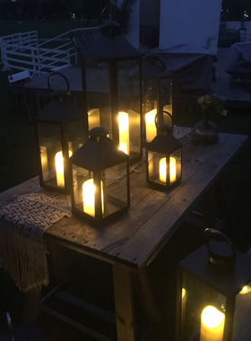 山禅居铁艺风灯欧式烛台路引灯