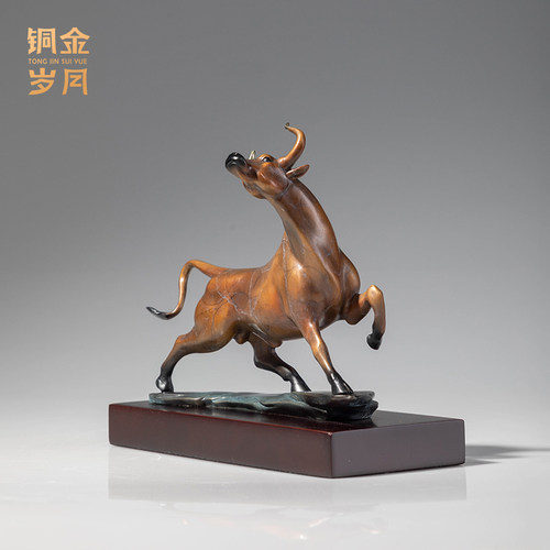 扭转乾坤铜牛摆件工艺品老板领导办公室装饰公司开业乔迁商务礼品 - 图1