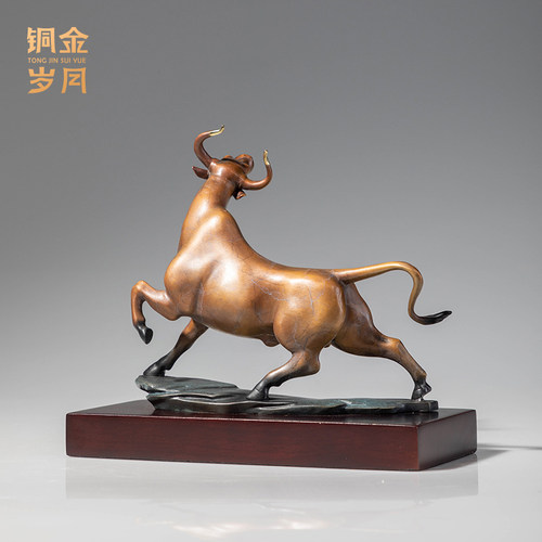 扭转乾坤铜牛摆件工艺品老板领导办公室装饰公司开业乔迁商务礼品 - 图2