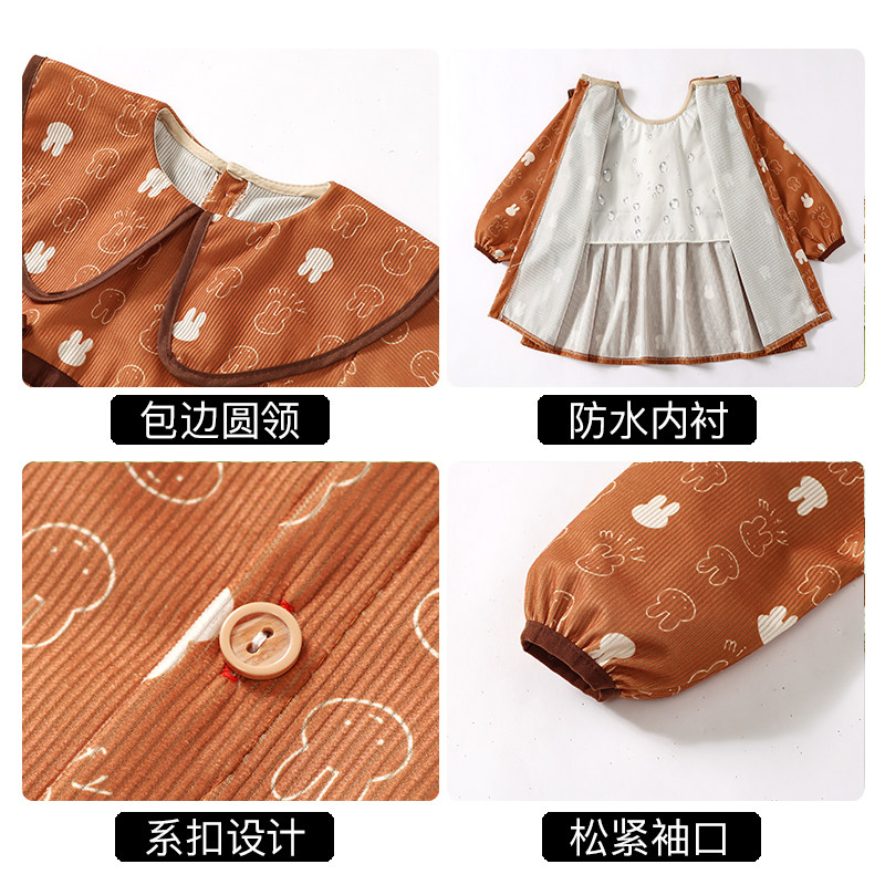 宝宝罩衣外穿女宝公主裙秋冬婴儿围兜吃饭防水防脏反穿衣饭兜围裙,淘宝优惠券,粉丝福利购,淘宝优惠卷