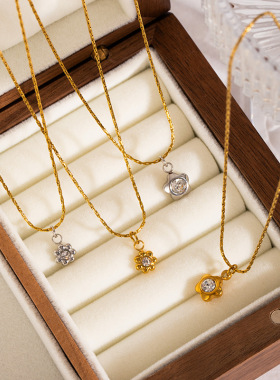 新款不锈钢爱心星星项链