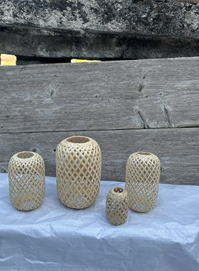 新桥竹编合作社竹编迷你灯笼古风精品小竹件可做车载香包挂件