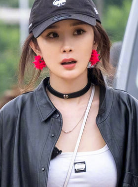 爱可饰品爱心黑色颈链皮质女