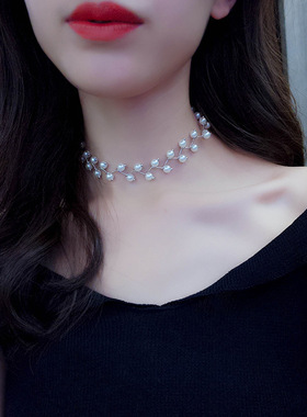 白色网红项链简约脖链