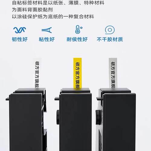 硕方线号机tp70/76/80/86贴纸TP-L092W/Y9MM白色硕方贴纸打号机tp60i/66i打印纸6mm/12mm黄色不干胶标签纸 - 图1