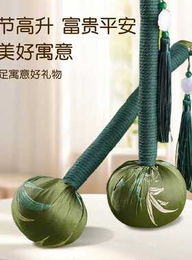 缎面艾草锤养生锤艾草绸缎伴手礼品盒装艾锤按摩锤敲打锤