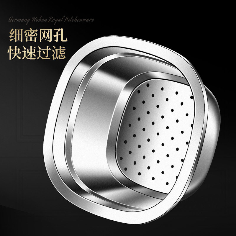 洗水果沥水篮316不锈钢家用双层果篮客厅果盆果盘洗蓝莓,淘宝优惠券,粉丝福利购,淘宝优惠卷