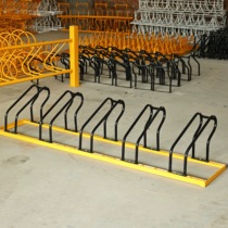 Clamping-type bike parking rack electric car Anti-theft ground lock placed stand upright round stainless steel spiral bracket