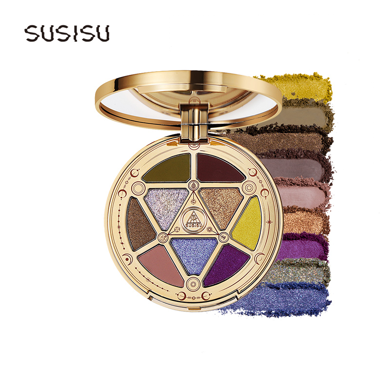 susisu苏西苏旗舰店susisu苏西苏幸运币女神九色金币眼影盘ins超火亮片闪粉珠光哑光2