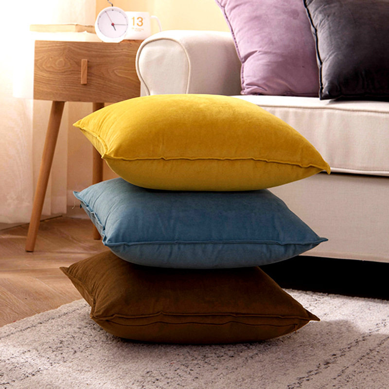 客厅天鹅绒抱枕套纯色沙发靠垫简约客厅靠垫套北欧靠枕现代腰枕套,淘宝优惠券,粉丝福利购,淘宝优惠卷