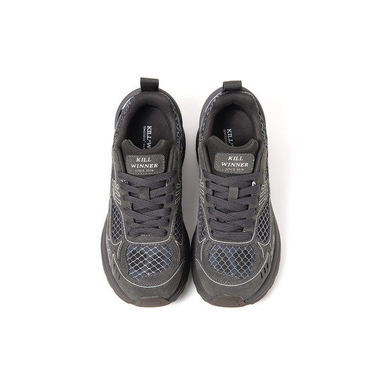 KILLWINNER 灰色运动跑鞋 休闲轻便老爹鞋 增高6cm 男女同款 KW