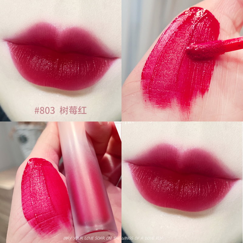 gleemmei旗舰店GleeMmei唇釉女学生款平价丝绒雾面哑光奶茶色小众品牌口红蜜桃色1