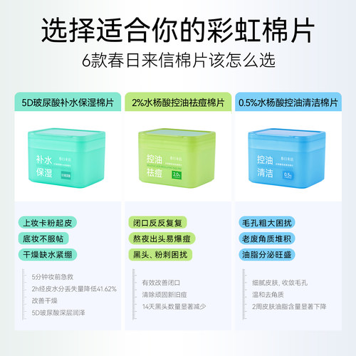 【星品上新】春日来信彩虹棉片湿敷美白淡斑淡纹紧致舒缓修护祛痘 - 图1