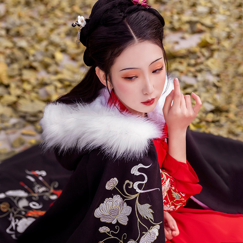 栾凰原创正品【凤羽】加厚珊瑚绒汉服 栾凰汉服