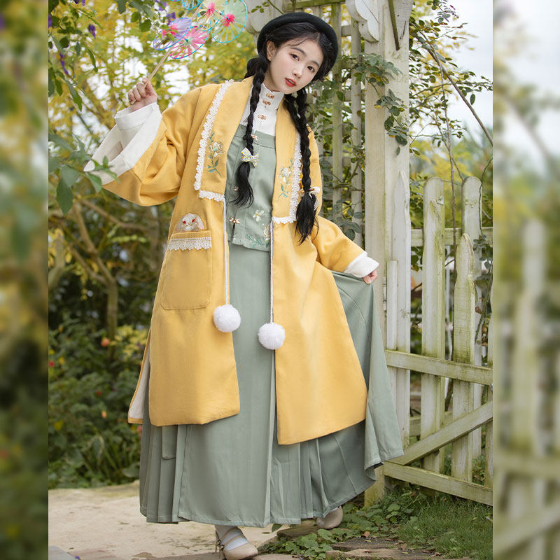 栾凰原创明制汉服女冬毛呢马面裙 栾凰汉服