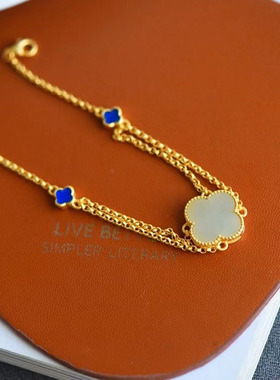 天然和田玉礼物附证书女朋友手链