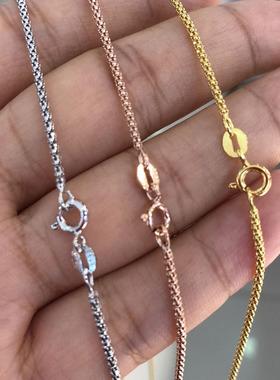 意大利925银镀18k可调节金项链