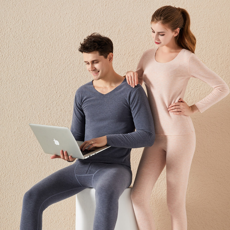 妖精可可旗舰店正品德绒保暖内衣 妖精可可保暖套装