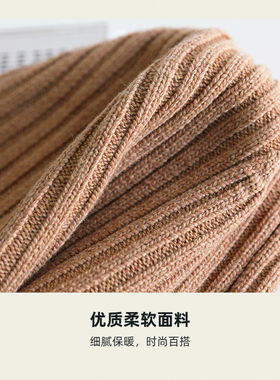 秋冬柔软纯色日系文艺小檐毛线帽