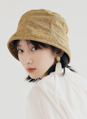 韩版日系百搭帽子文艺水桶帽