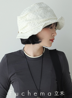 秋季女款螺旋顶显脸小渔夫帽
