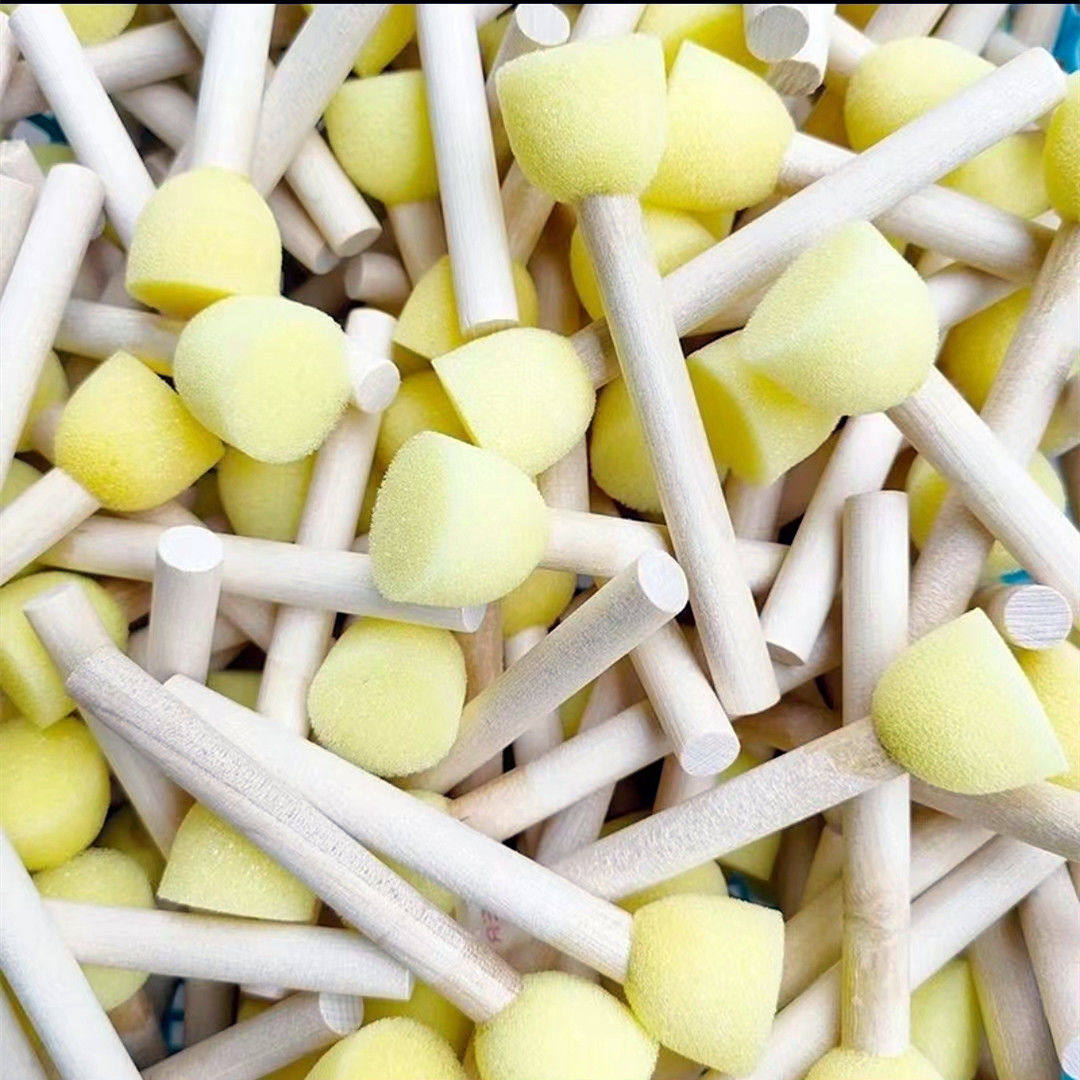 圆形画刷海绵拓印章蘑菇头拓印棒幼儿园美术涂鸦材料儿童画画工具,淘宝优惠券,粉丝福利购,淘宝优惠卷