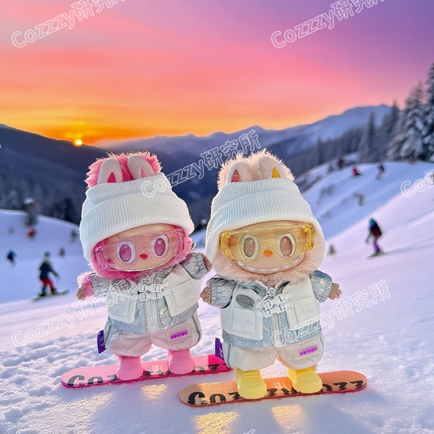 Labubu滑雪单板娃衣3.0多巴胺色系！每个颜色都有自己搭配的板～,淘宝优惠券,粉丝福利购,淘宝优惠卷