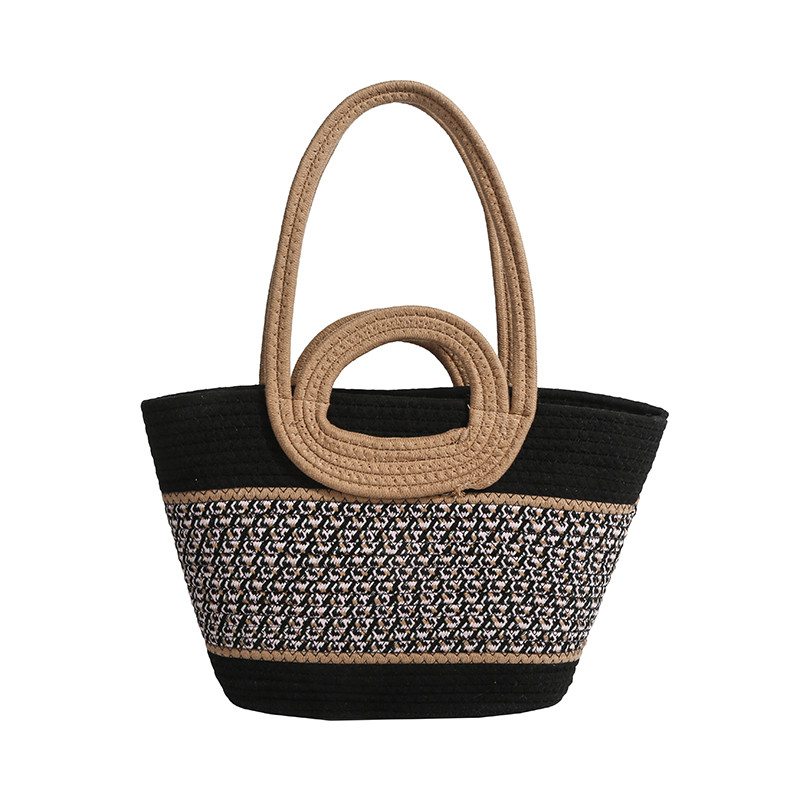 小众编织包大容量2026新款单肩手提包质感通勤海边沙滩手拎水桶包,淘宝优惠券,粉丝福利购,淘宝优惠卷