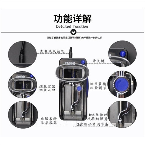 家用6.5mm中细支填烟机便携迷你小型电动手动圈烟器拉烟器包邮-图2