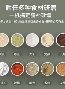 干湿两用磨粉机家用辣椒面打米粉超细研磨器打碎粉碎机干磨破碎机