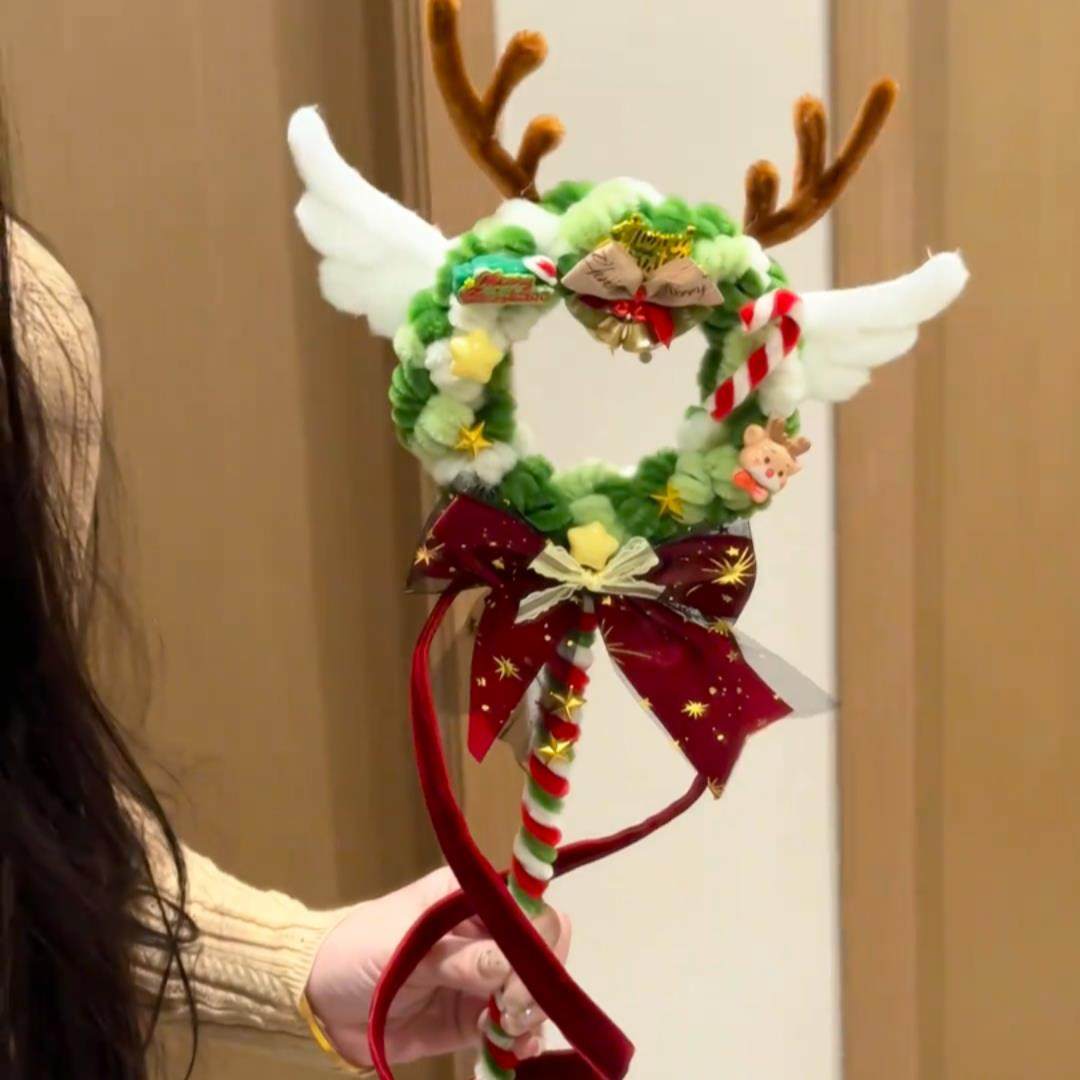 圣诞节扭扭棒圣诞魔法棒飘带麋鹿手工DIY材料包跨年圣诞女友礼物 - 图1