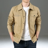 Демисезонная короткая хлопковая осенняя куртка для отдыха, свободный крой