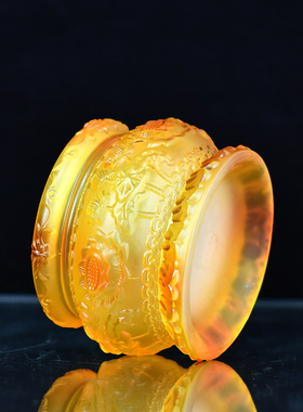 玻璃插香复古怀旧佛堂居室莲花炉