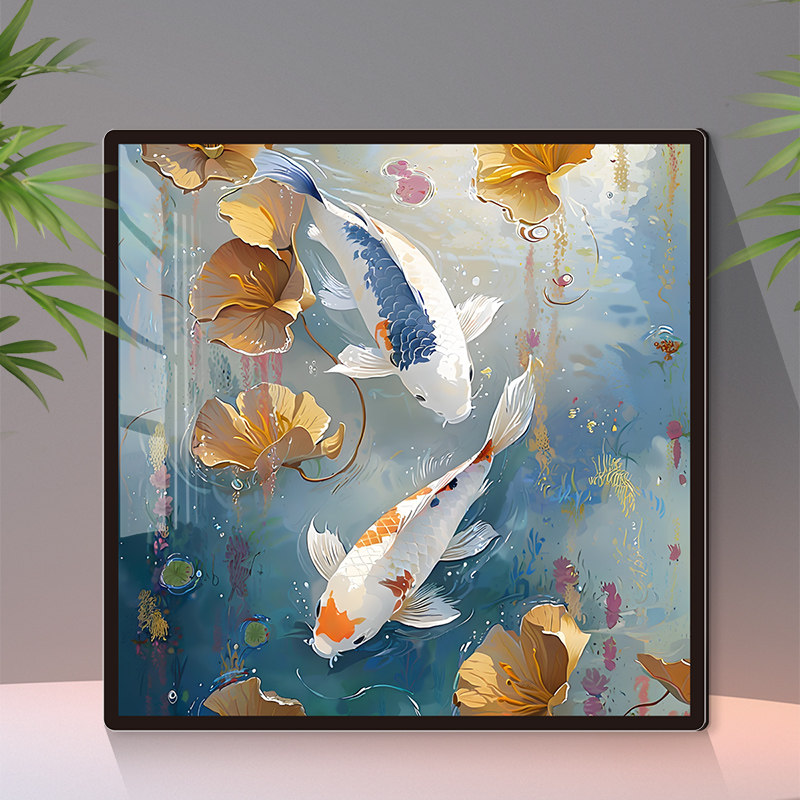 新中式客厅装饰画遮瑕遮丑贴画自粘玄关壁画餐厅背景高级感墙贴画,淘宝优惠券,粉丝福利购,淘宝优惠卷