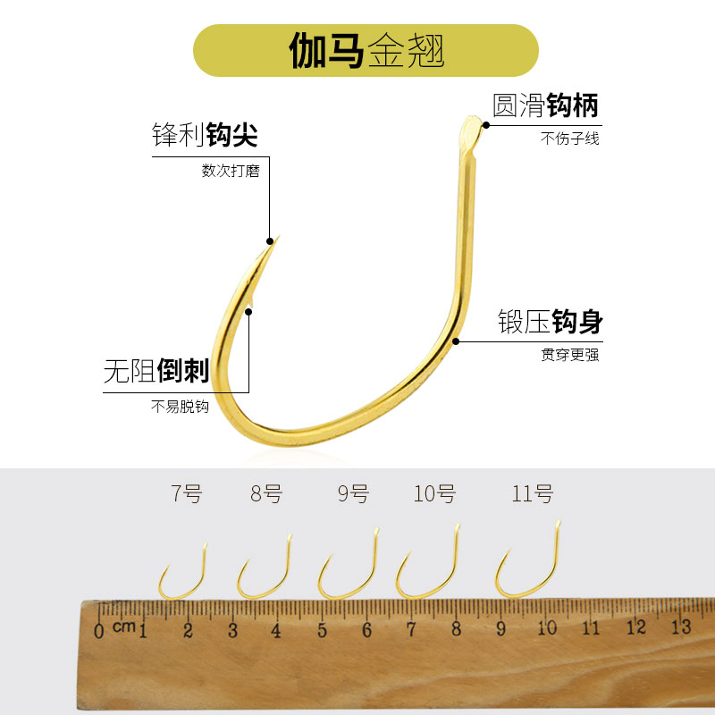 手工绑好成品鱼线鱼钩套装筏钓子线组90cm长子线金翘海夕单钩倒刺 - 图0