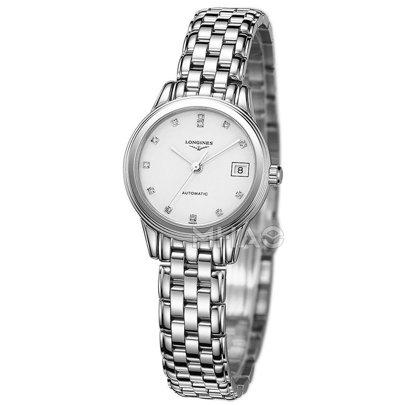 全球联保 正品瑞士浪琴军旗机械女表 钢带时尚腕表L4.274.4.12.6