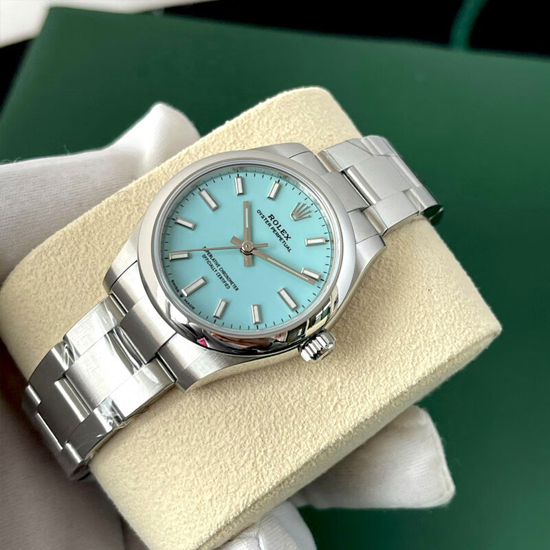 ROLEX劳力士蚝式恒动型蒂芙尼蓝女表钢带机械手表M277200-0007