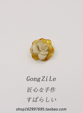 氛围感栀子花边夹网红ins烧焦花瓣发夹前额碎发刘海夹韩侧边发卡