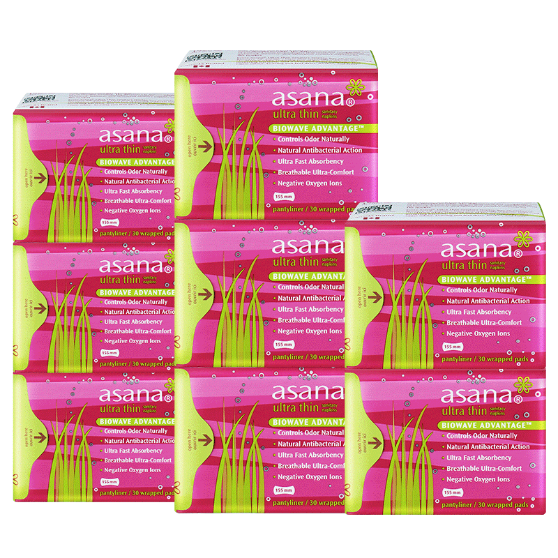 【护垫8包】阿莎娜女纯棉超薄卫生巾 阿莎娜卫生巾