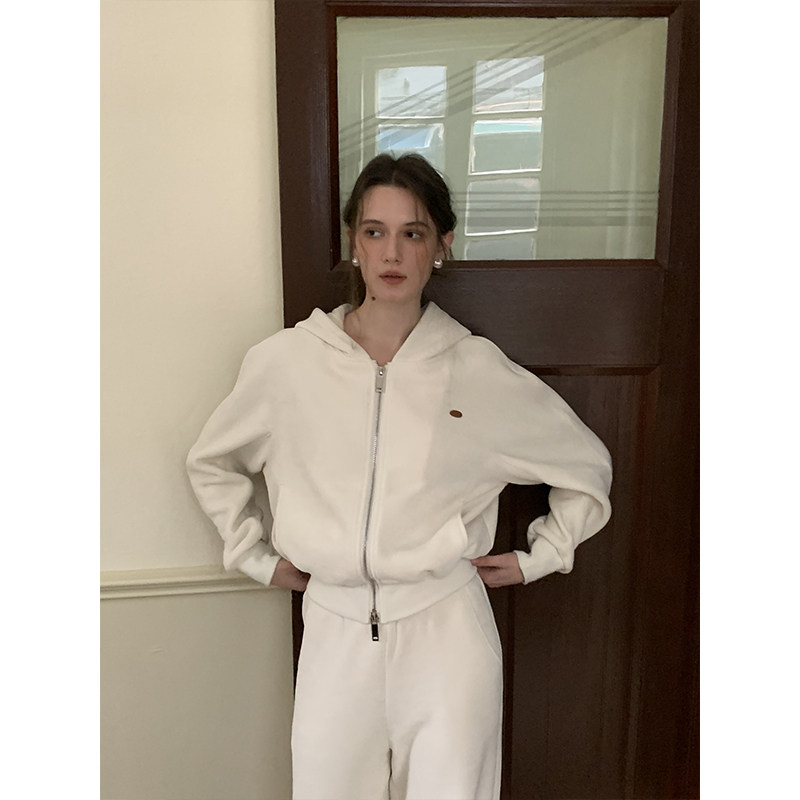 竹依依两色连帽卫衣套装女春季宽松慵懒软糯垂感阔腿裤两件套,淘宝优惠券,粉丝福利购,淘宝优惠卷